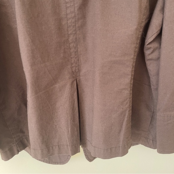 EUC INC International Concepts 3/4 sleeves Chocolate Brown Military Style Blazer - Picture 2 of 7